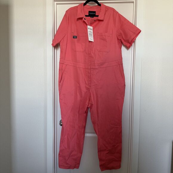 NWT! Wildfang The Essential Coverall Jumper Coral Pink 1X - Picture 2 of 16